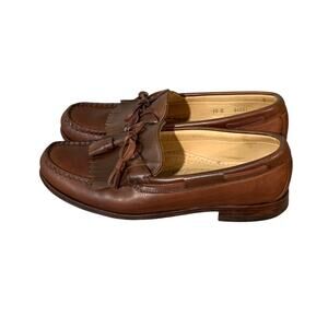 Allen Edmunds Brown Leather Kiltie Loafers Mens 10 D USA